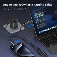 Câble Type-C 3 en 1 certifié PD, tressé en nylon, pour iPhone 12/13/14, iPad, ordinateur, écouteurs - Charge rapide, cuivre pur étamé