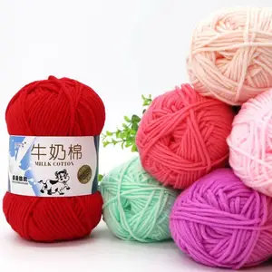 Cổ Nhiều Màu Sắc 5ply 50G Acrylic Bông Sữa Bông Sợi 5ply 50G Cho Tay Đan Crochet