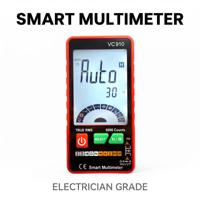 Multimeter Digital Pintar Presisi Tinggi Rentang Otomatis Perlindungan IP55 Multimeter Listrik 600V untuk Teknisi Listrik Layar Besar Berlampu Latar
