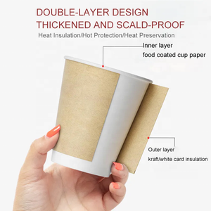 Bicchieri di Carta Ecologici a Doppia Parete per Caffè, Personalizzabili con Stampa, per Feste, con Coperchi per Caffetterie - Product Image 2