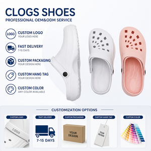 Sabots en EVA pour femmes, taille 36-41, logo personnalisé, chaussures d'infirmière, souples, légères, imperméables, antidérapantes, été, hiver - Product Image 1