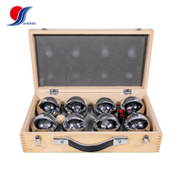 Ensemble de 8 boules de pétanque professionnelles écologiques en métal, taille 73 mm, pour jeux de plein air et fitness