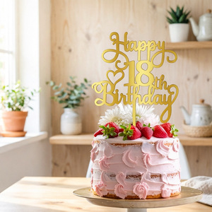 Tarjeta Decorativa Acrílica <span class=keywords><strong>para</strong></span> Pastel <span class=keywords><strong>de</strong></span> <span class=keywords><strong>18</strong></span> Años, Adorno <span class=keywords><strong>para</strong></span> Pastel <span class=keywords><strong>de</strong></span> <span class=keywords><strong>Cumpleaños</strong></span> Número <span class=keywords><strong>18</strong></span> - Product Image 2