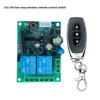 Interrupteur à double télécommande 12V 24V 10A Courant Max Code Rolling ABS pour Porte de Garage, Lampe et Moteur, Contrôle Avant/Arrière