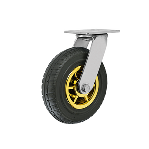 Rueda giratoria Ruedas de capacidad de carga de 550kg Goma de 4 pulgadas con placa superior de frenos Rueda giratoria de alta resistencia de 6 pulgadas - Product Image 5