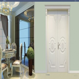 Code qui sont préfinis Marché aux poissons Portes d'entrée avant en acier en bois Support inclus Bois massif - Product Image 2