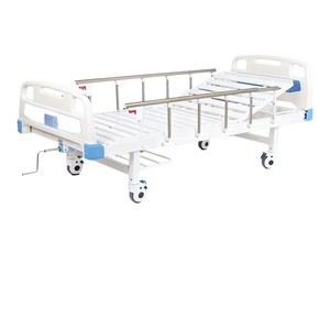Mingxu Medical Manual Hospital Bed Single Double Rocking ABS Three Prong Punch Nursing Bed For Clinics And Paralyzed Patients - Product Image 1