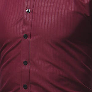 เสื้อเดรสลายทางทรงปกติของผู้ชายผ้าฝ้าย100% ลำลองแขนยาวผ้าด๊บบี้เป็นมิตรกับสิ่งแวดล้อม - Product Image 4