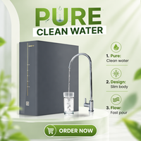 Système de purification d'eau par osmose inverse électrique sous évier VAMIA 200G, construction en plastique, design écologique pour la maison