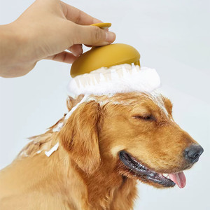 Spazzola doccia per animali 2024 in Silicone per animali domestici spazzola da bagno per massaggi da bagno per cani e gatti - Product Image 2