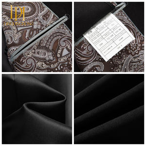 Abito da sposa Zhongshan da <span class=keywords><strong>uomo</strong></span>-Set di Tang stile cinese nero traspirante-Set di abiti da sposo - Product Image 4