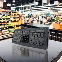 Teclado portátil programable POS de 81 teclas para uso en caja y contabilidad