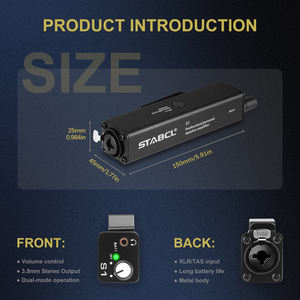 Amplificateur de casque portable mini métal 1 canal XLR STABCL S1 pour home cinéma et chant en direct - Product Image 5