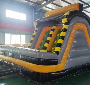 Nhà máy sản xuất trò chơi bơm hơi lâu đài Inflatable Trampoline trượt trở ngại kết hợp - Product Image 5