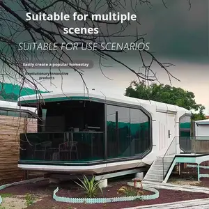 Casa Móvil Personalizable con Estructura de Acero Diseño Cápsula Espacial Habitación Cielo Estrellado para Vida al Aire Libre en Villas, Apartamentos y Zonas Turísticas - Product Image 2