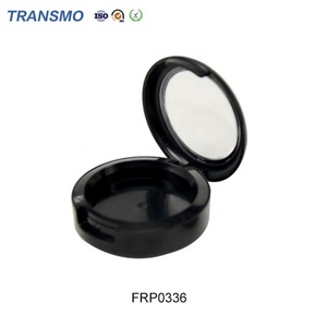 Étui compact personnalisé en plastique pour blush, emballage vide, forme ronde, étui compact avec couvercle en cristal - Product Image 3