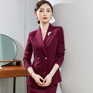 Tenues professionnelles, nouveaux styles pour les gestionnaires, les conseillers, les esthéticiennes, vêtements de travail pour la réception d'hôtel, ensemble de costumes pour le printemps et l'automne - Product Image 3