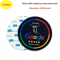 Carte NFC personnalisée NTAG213 13,56 MHz circulaire composite pour avis, affichage sur pied pour salons de vente au détail et restaurants