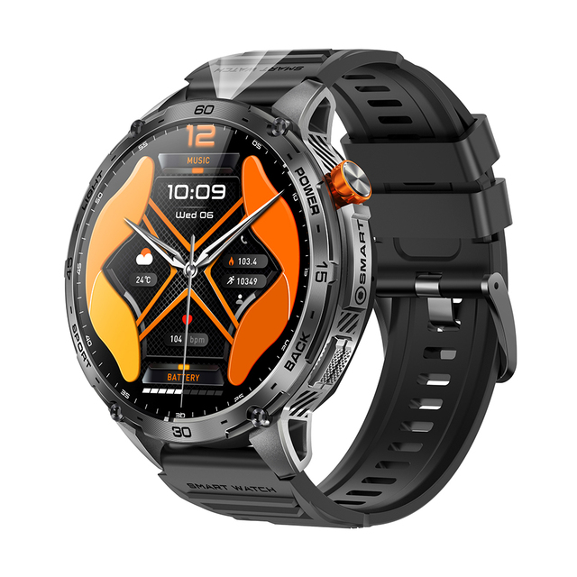 TKYUAN 1.75Inch AMOLED Men's Smartwatch 2025 BT Call Health Monitoring AI Voice Assistant 730mAh Big Battery IP68 Sport Watch