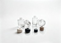 Flacon diffuseur de parfum cylindrique moderne en verre transparent de 100 ml, 120 ml, 150 ml, vide, à base épaisse, pour parfum d'ambiance