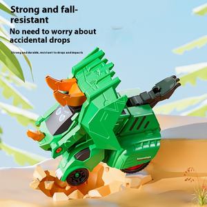 Venta al por mayor ABS plástico dinosaurio coche modelo inercia impacto deformación colisión transformación batalla vehículo fricción <span class=keywords><strong>juguete</strong></span> vehículo - Product Image 4