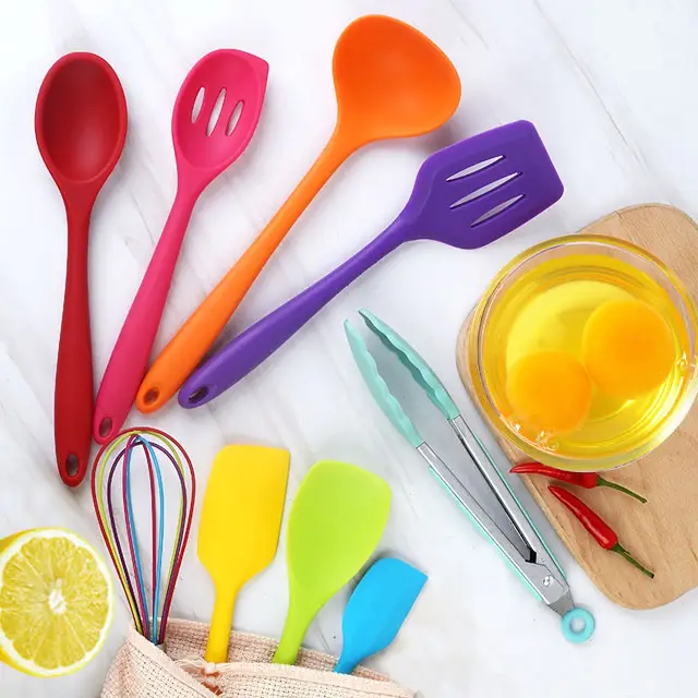 Hot Selling Silicone Cooking Utensils Set Colorful 9PCS Kitchenware Set Kitchen Accessories Set