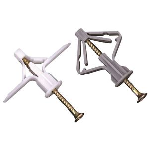Anclajes de mariposa exclusivos para pared hueca, tornillos de expansión de ala de hierro anticaída para fijación en paneles de yeso y techos. - Product Image 1