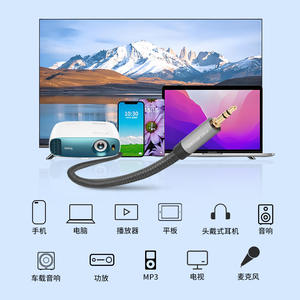 Focanden Aux Audio <b>Cable</b> 3.5mm Male To Male Braided Nylon For Speakers And Mobile Devices - Product Image 4