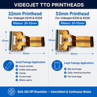 Tête d'impression originale Videojet TTO KCE-32-12PAJ1-ZPH 403325 pour imprimante de codage à transfert thermique Videojet 6210 32 mm