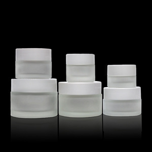 Bán Buôn Tùy Chỉnh Mỹ Phẩm Lọ Thủy Tinh 5Ml 10Ml <span class=keywords><strong>20Ml</strong></span> 30Ml 50Ml 100Ml 150Ml 200Ml Frosted Kem Jar Mỹ Phẩm Lọ Thủy Tinh Có Nắp Đậy - Product Image 1