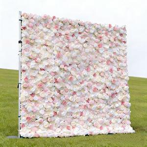 Muro de flores artificial enrollable de 8 pies x 8 pies de montaje rápido para decoración de fondo de bodas, fiestas y eventos - Product Image 4