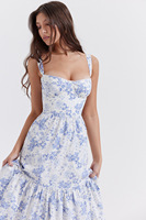 Robe d'été décontractée à bretelles pour femme, imprimé floral, grande taille, longue, pour la plage