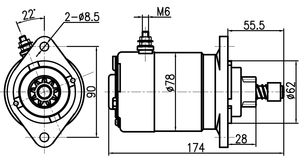 ชุดสตาร์ทเครื่องยนต์เรือกงจิวใหม่ 12V/0.8KW 9T S108-<span class=keywords><strong>98</strong></span>/19710 สำหรับโทฮัทสึ/นิสสัน/เมอร์คิวรี - Product Image 2