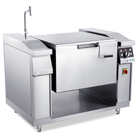 Équipement de cuisine central Bratt Pan inclinable au gaz commercial Machine à braiser électrique multifonctionnelle en acier inoxydable