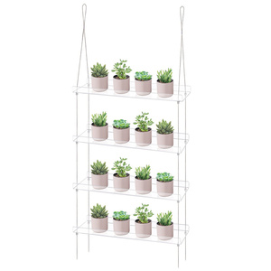 <span class=keywords><strong>Étagère</strong></span> murale à fleurs suspendue moderne à 3 niveaux pour salon, <span class=keywords><strong>étagère</strong></span>s flottantes pour jardin d'intérieur, <span class=keywords><strong>étagère</strong></span> à plantes murale en acrylique transparent robuste - Product Image 3