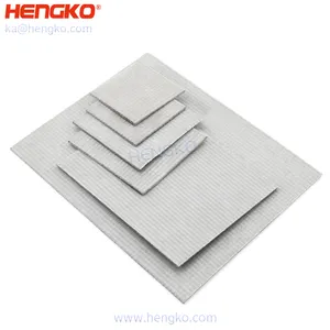 HENGKO Custom Microns SS 316L Filter Sheet Stainless Steel Powder Porous Plate 90 Micron Sintered Filter For Food Industry