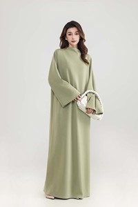 Modesto Confortável Mulheres Muçulmanas Manga Longa Vestido Maxi Design Elegante Customizável - Product Image 5