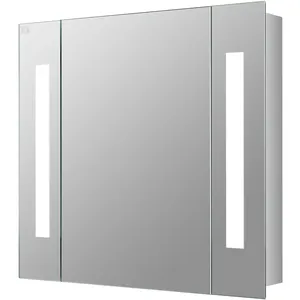 거울이있는 LED 조명 욕실 의학 캐비닛, 알루미늄 표면 Led 의학 캐비닛