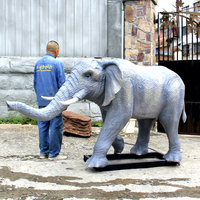 Modèle d'éléphant artificiel réaliste MY DINO AA-210 pour parc à thème animalier