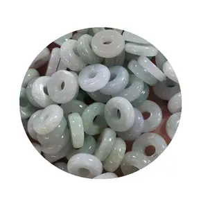 Wholesale Grade A Jade Big Hole DIY Accessories 8mm Jade Circle Loose Beads