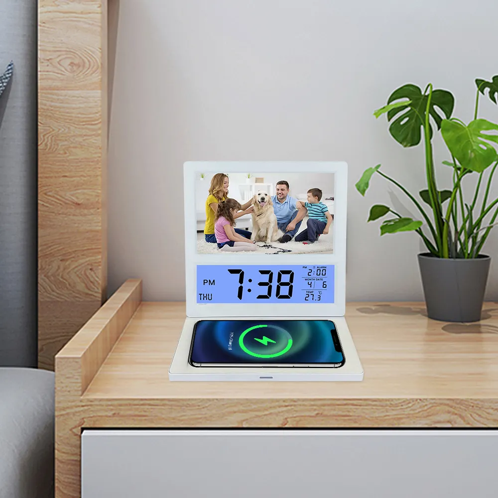 Оптовая продажа пригласительная открытка Свадебная подарочная коробка видео брошюра motion book lcd Беспроводное зарядное устройство HD Wifi цифровая фоторамка