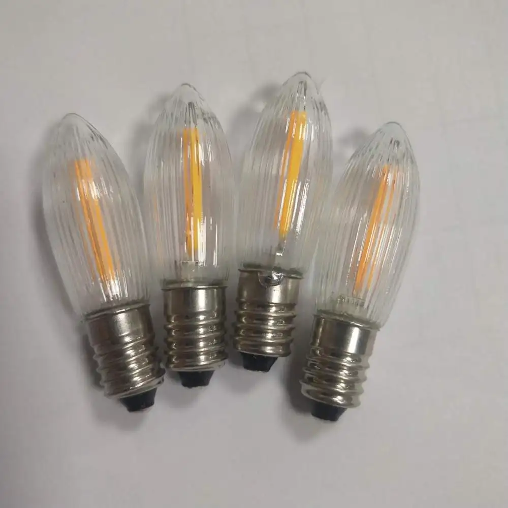 Mini señal indicador de luz C6 0,2 W E10 LED filamento bulbo de la vela 12V 12V 16V 19 V 24V 34V 36V 14 V a 55V puente lámpara bombilla LED lámpara de señal