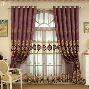 Tende viola stile europeo tende con mantovana per il soggiorno tende di qualità per la camera da letto