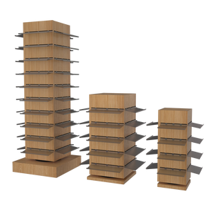 Tùy chỉnh cửa hàng bàn 4/5/10 lớp bãi biển Kính mát đồ trang sức trang điểm công cụ mỹ phẩm sản phẩm gỗ xoay hiển thị đứng giá - Product Image 5