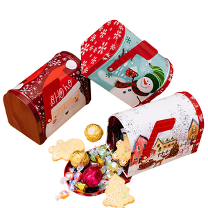 13.5*8*12.5cm nouveau Style noël courrier étain boîte Cookie bonbons chocolat métal étain boîte cadeau étain étui pour emballage de noël - Product Image 6