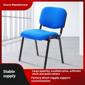 Venta al por mayor Simple marco de acero silla de malla personal de oficina noticias conferencia entrenamiento ordenador lana cáñamo estudiante Silla De Formación - Product Image 3