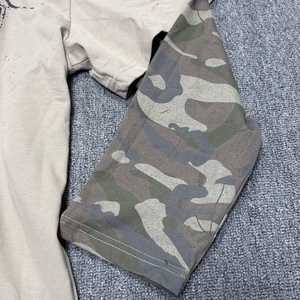 T-shirt vintage en jersey long à deux couches, manches longues, camouflage patchwork, surdimensionné, en coton, streetwear, impression par sublimation - Product Image 5