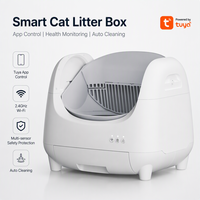 Bac à litière pour chat automatique intelligent à design écologique avec surveillance intelligente, grande capacité et nettoyage automatique pour chats de type ouvert