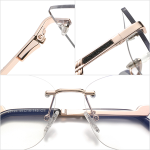 Montures de lunettes optiques pour femme, anti-reflet bleu, charnière à ressort, sans monture, anti-lumière bleue, photochromiques - Product Image 6