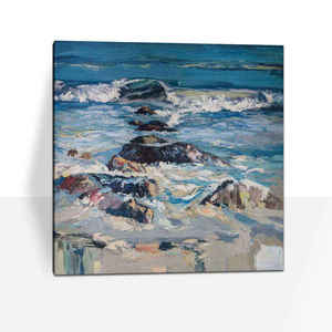 B&C ART <span class=keywords><strong>Peinture</strong></span> à l'huile abstraite <span class=keywords><strong>sur</strong></span> <span class=keywords><strong>toile</strong></span> <span class=keywords><strong>de</strong></span> <span class=keywords><strong>lin</strong></span> et coton mélangé, 100% faite à la main, <span class=keywords><strong>sur</strong></span> mesure, décoration murale - Product Image 1